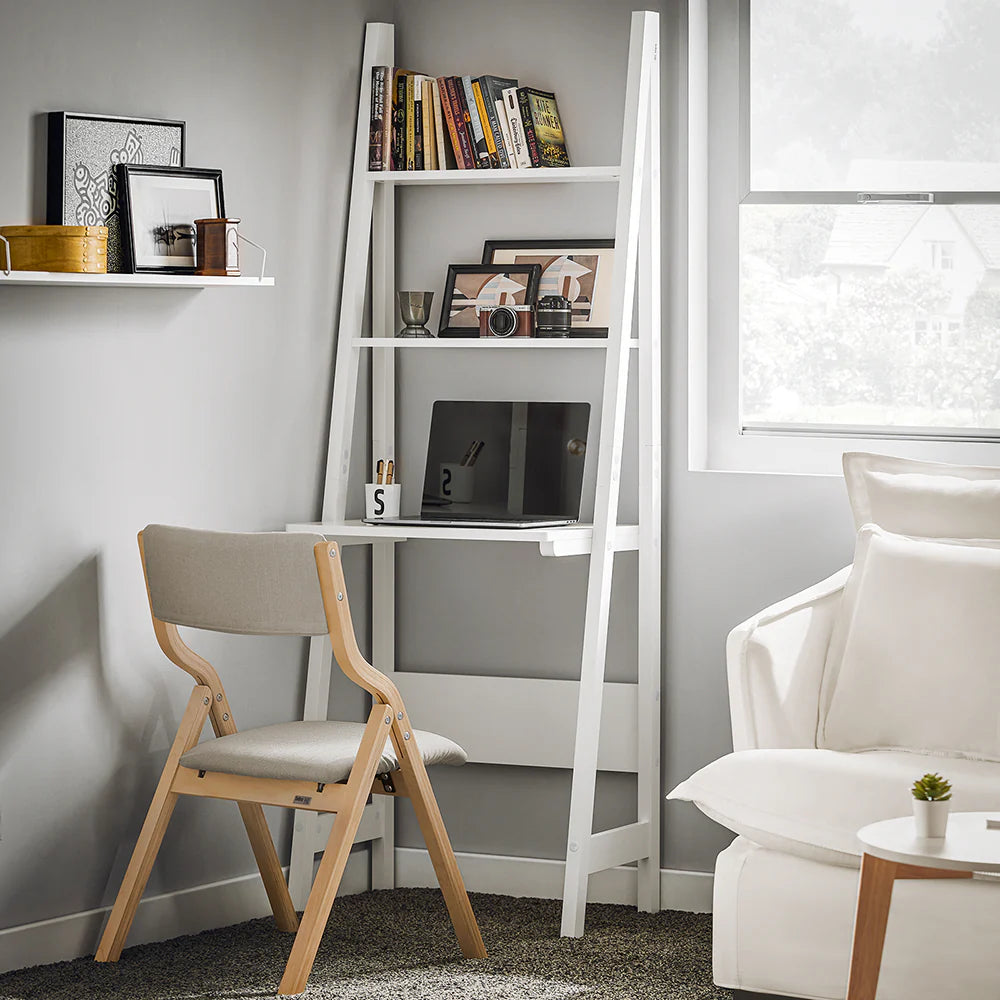 Stigereol Med Skrivebord  64   39   180 Cm  Hvid