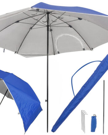 Stort  Foldbart Havetelt Med Strandparasol
