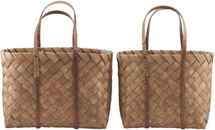 Strandtaskesæt House Doctor Beach Flettede Shopper Gran Og Papir Natur