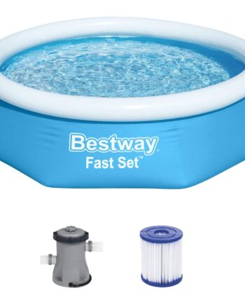 Swimmingpool Fast Set Round 244x61 Cm Blå