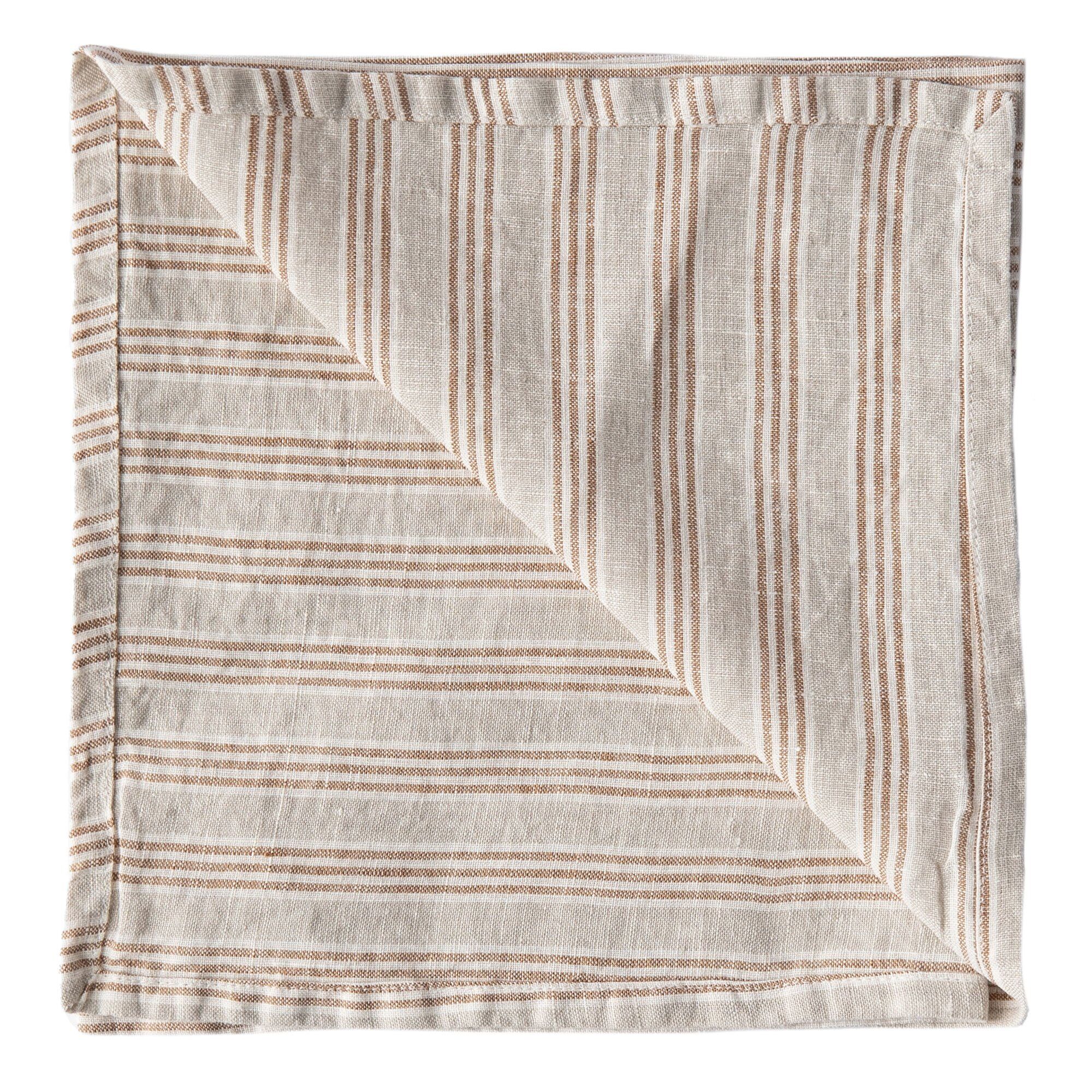 Tell Me More Serviet 45   45 Cm  Hazelnut Stripe