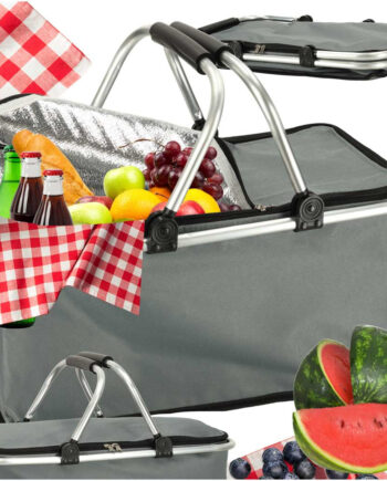 Termisk Foldbar Picnickurv Grå