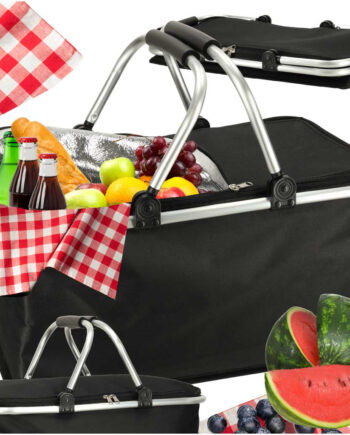Termisk Foldbar Picnickurv   Sort