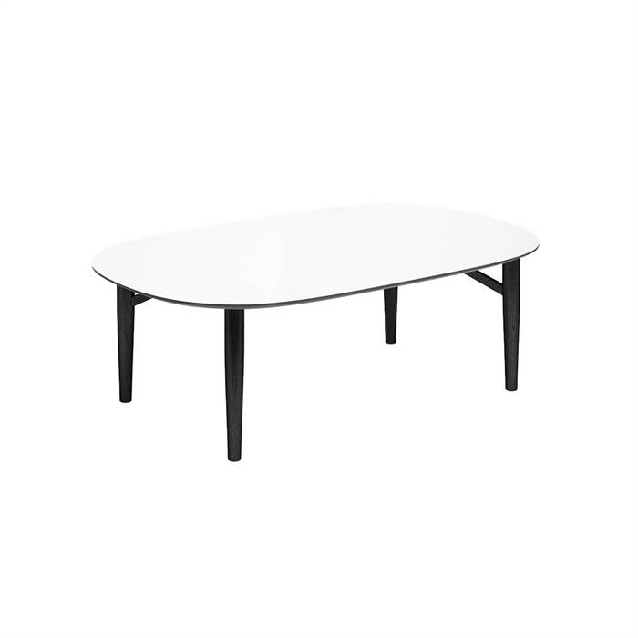 Thomsen Furniture Katrine Sofabord Oval 68x128 Cm Granitgrå Stenlook