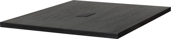Tillægsbordplade Woood Tablo Lungo Ask Sort 150ã 120 Cm Med Strømstik   Usb