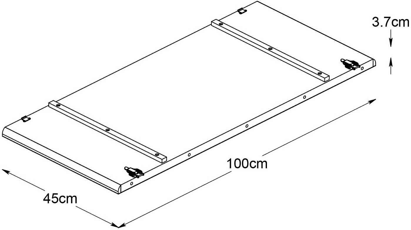 Tillægsplade Nordique Design Carno Egetræ Natur 100ã 45 Cm