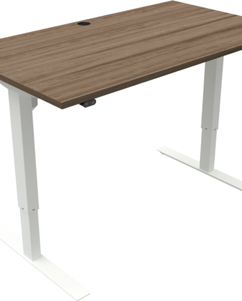 To-bens Firkantet Hæve- Sænkebord Zennord Updown Valnød Hvid 68 118x80x140 Cm