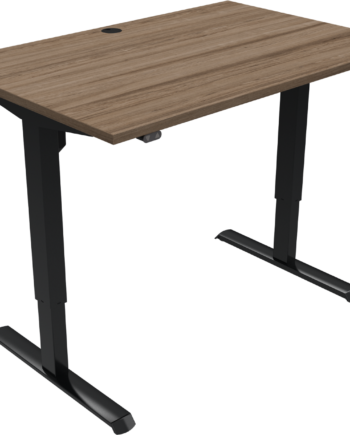 To-bens Hæve- Sænkebord Firkantet Zennord Adaptdesk Valnød Mørk Natur Med Sort Stel 120ã 80 Cm Højde 68 118 Cm En527 Tã   Testet