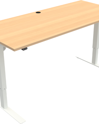 To-bens Hæve- Sænkebord Løfte- Sænkebord Zennord Updown Firkantet 180x80 Cm Natur Hvid