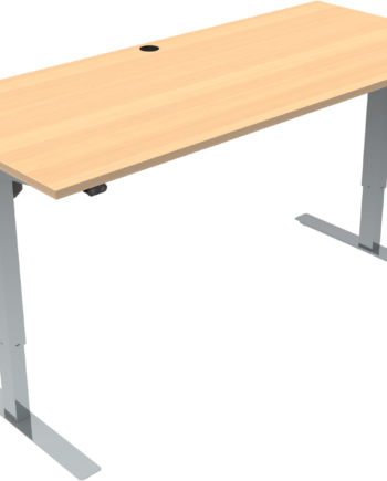 To-bens Hæve- Sænkebord Sit- Ståbord Zennord Updown 180x80 Cm Bøg Krom