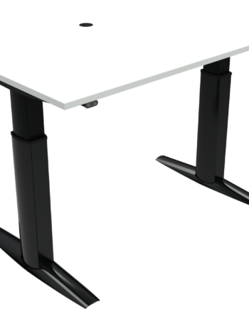 To-bens Hæve- Sænkebord Sit-stand Skrivebord Zennord Elevateline 140x80 Cm H68-120 Hvid Sort