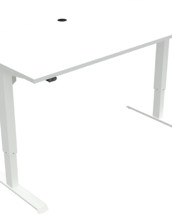 To-bens Hæve- Sænkebord Skrivebord Zennord Adaptdesk Firkantet Hvid 160x80 Cm