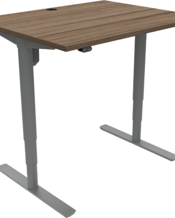 To-bens Hæve- Sænkebord Skrivebord Zennord Comfortzone 501-49  Valnød Melamin Sølv 65 125 Cm