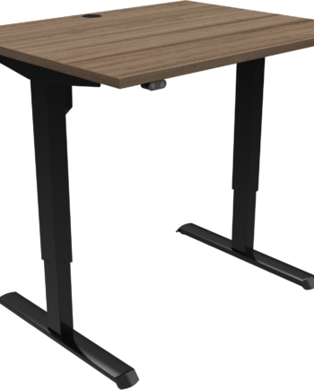 To-bens Hæve- Sænkebord Zennord Adaptdesk Mørk Natur Sort Valnød 80x100 Cm H68-118 Cm