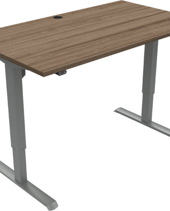 To-bens Hæve- Sænkebord Zennord Adaptdesk 501-33 Valnød Sølv 140x80 Cm