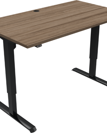 To-bens Hæve- Sænkebord Zennord Adaptdesk Valnød Sort 140x80 Cm Justerbar 68-118 Cm