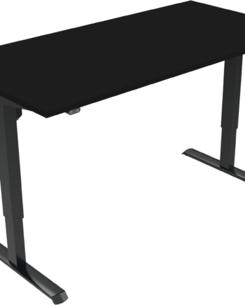 To-bens Hæve- Sænkebord Zennord Adaptdesk 160x80 Cm Sort Mfc Højdejusterbar 68-118 Cm Ergonomisk