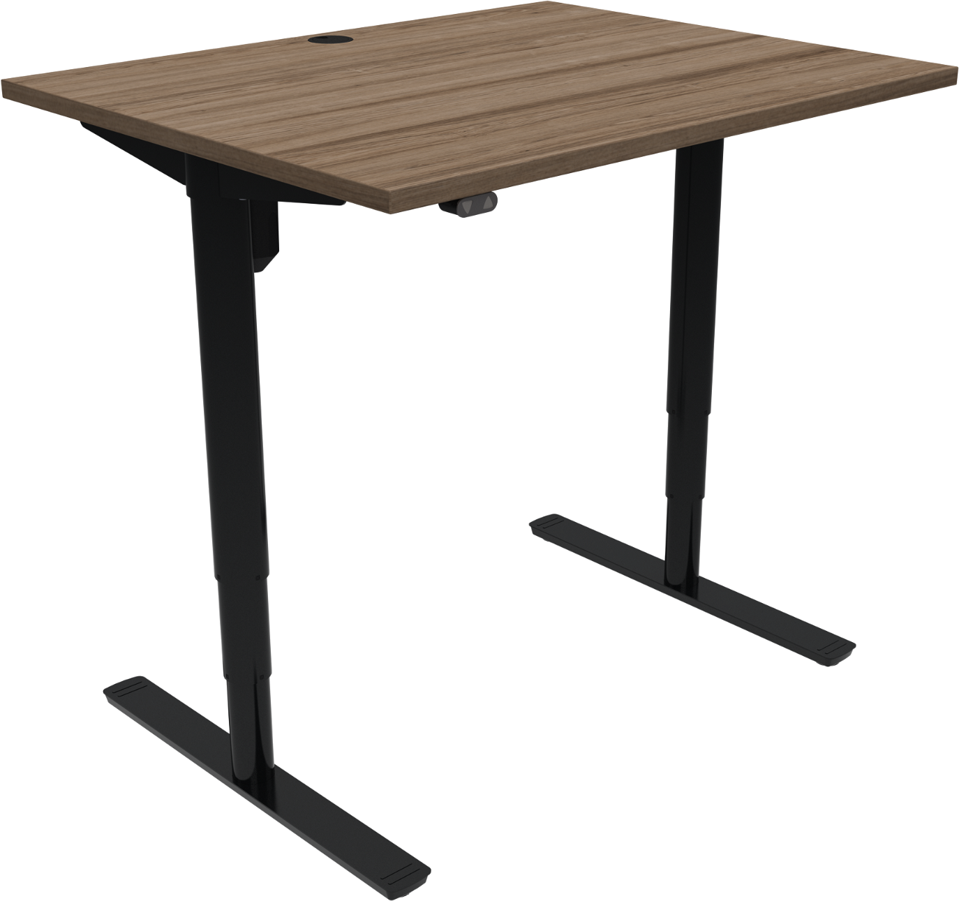 To-bens Hæve- Sænkebord Zennord Comfortzone 501-49 Valnød Sort 80ã 100 Cm 65 125 Cm