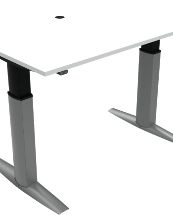 To-bens Hæve- Sænkebord Zennord Elevateline 501-23 Sidde- Stående Skrivebord B140xd80 Cm Højde 68-120 Cm Hvid Melamin