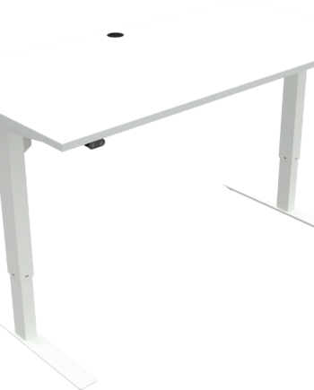 To-bens Hæve- Sænkebord Zennord Updown Firkantet 160x80 Cm Hvid Laminat Højde 68-118 Cm