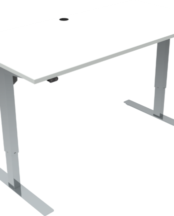 To-bens Hæve- Sænkebord Zennord Updown Hvid Melamin Krom 160x80 Cm H68-118 Cm