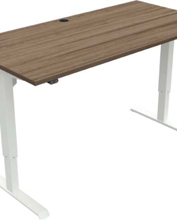 To-bens Hæve-sænkebord Sit-stand Zennord Adaptdesk   Mørk Valnød Hvid 160x80 Cm H68-118