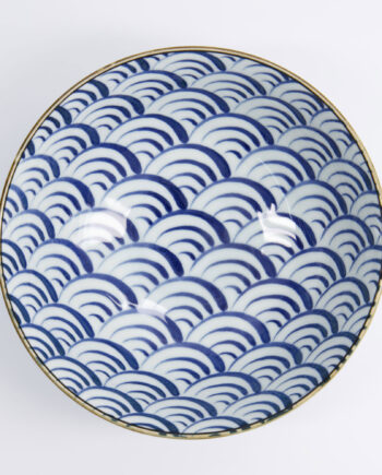Tokyo Design Studio Natsu Nami Ramen Skål 1000 Ml  Blå Hvid