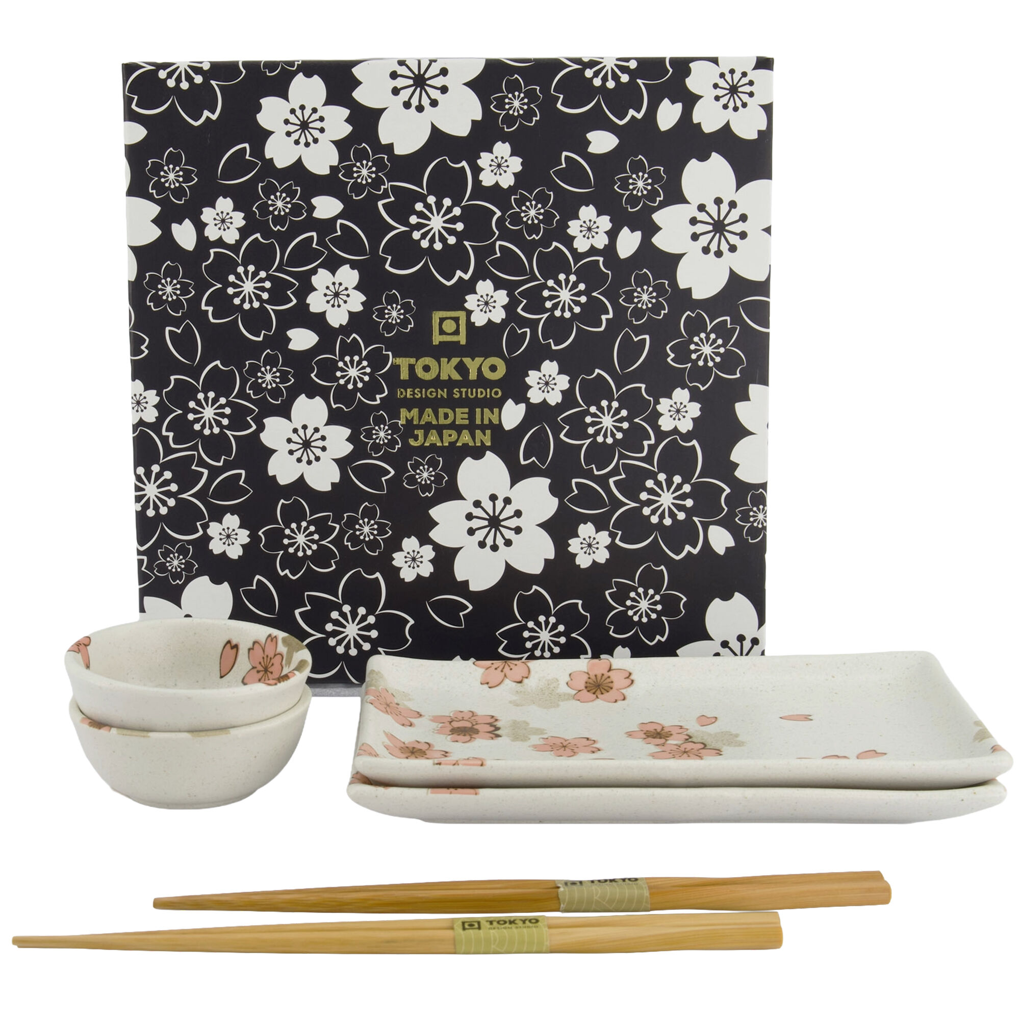 Tokyo Design Studio Sakura Sushisæt   Dele  Hvid