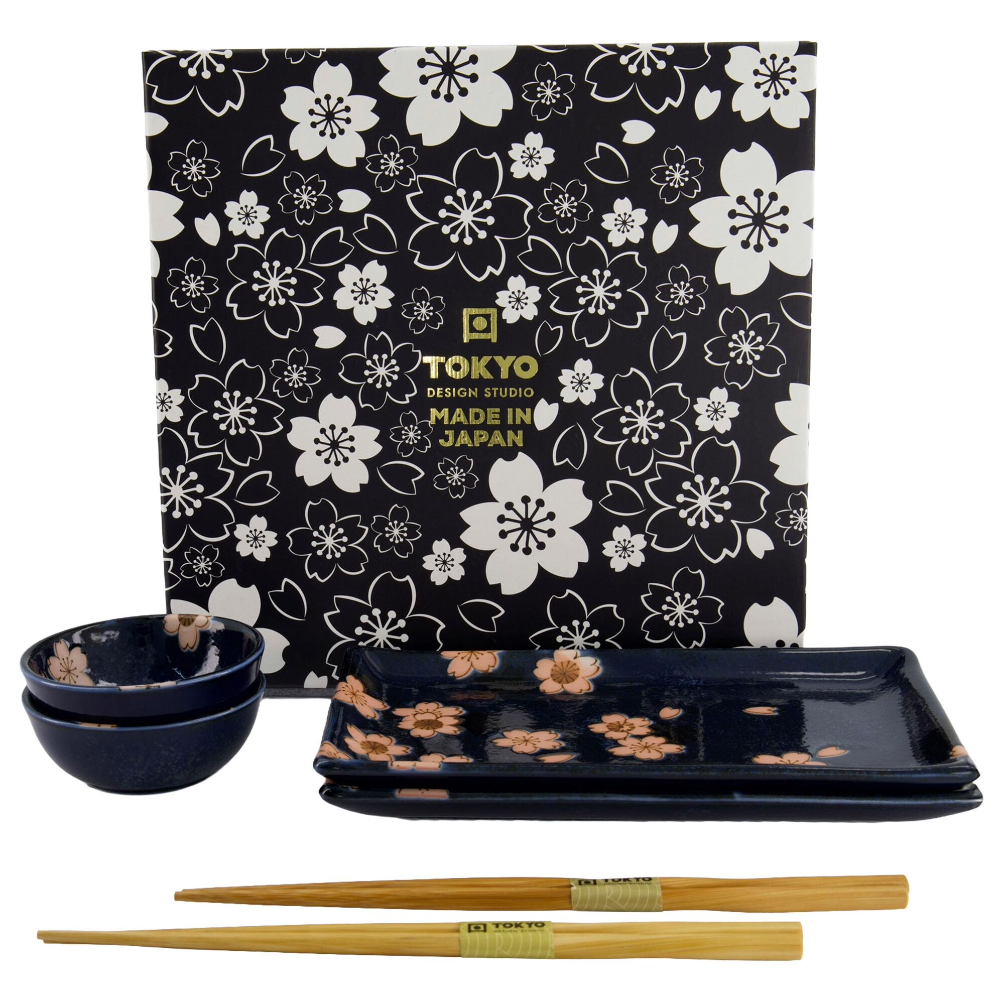 Tokyo Design Studio Sakura Sushisæt   Dele  Marineblå