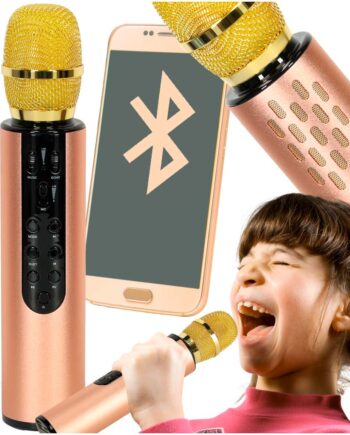 Trådløs Bluetooth Karaoke-mikrofon   Guld