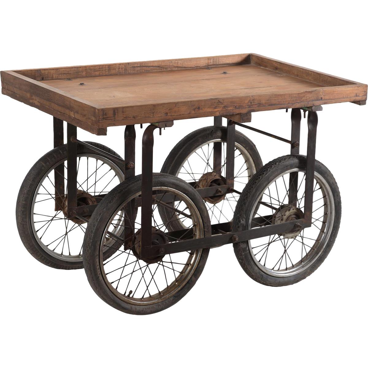Trademark Living Handelsvogn Hjul Originalt Gammelt Træ Patina Og Jern