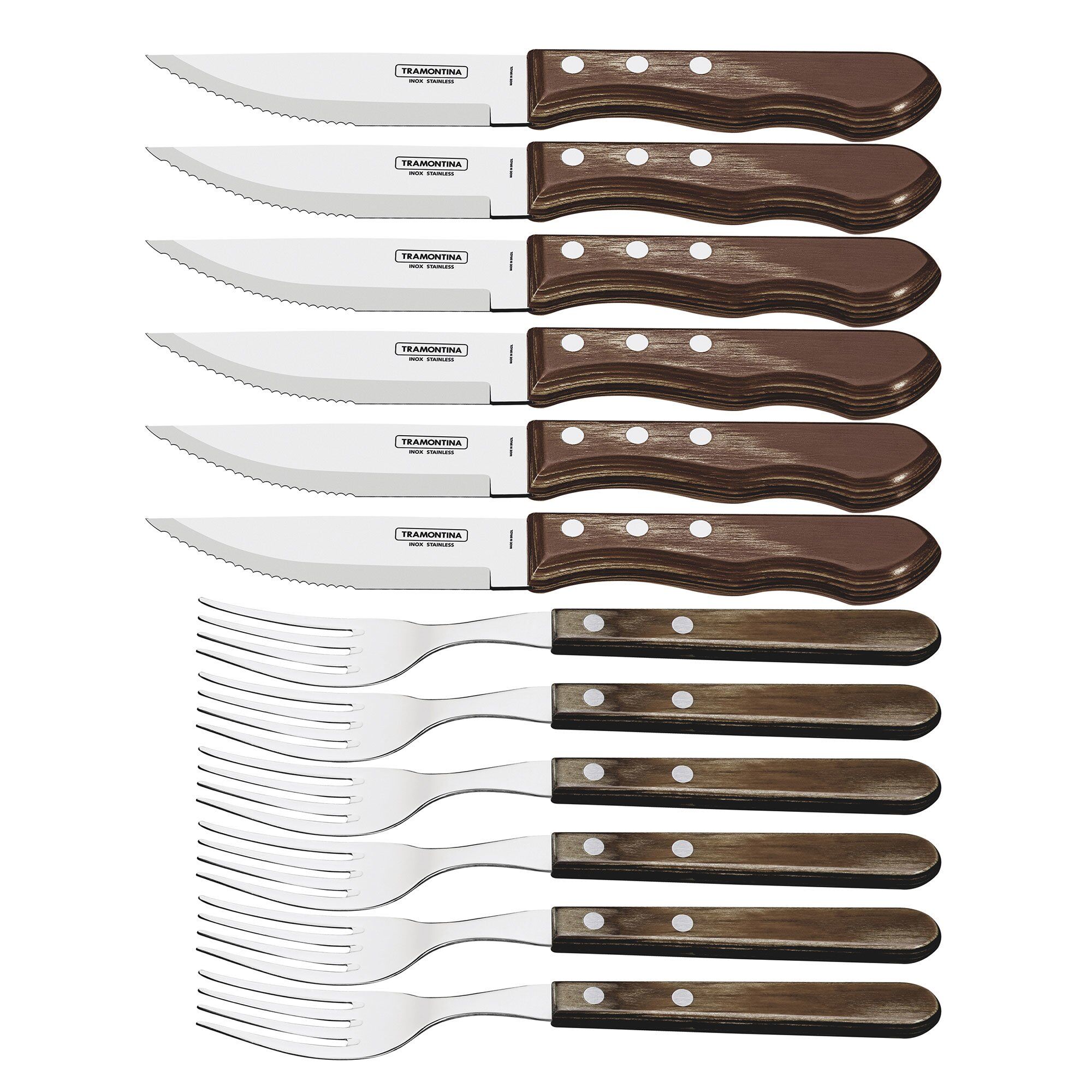 Tramontina Jumbo Steakbestik 12 Dele
