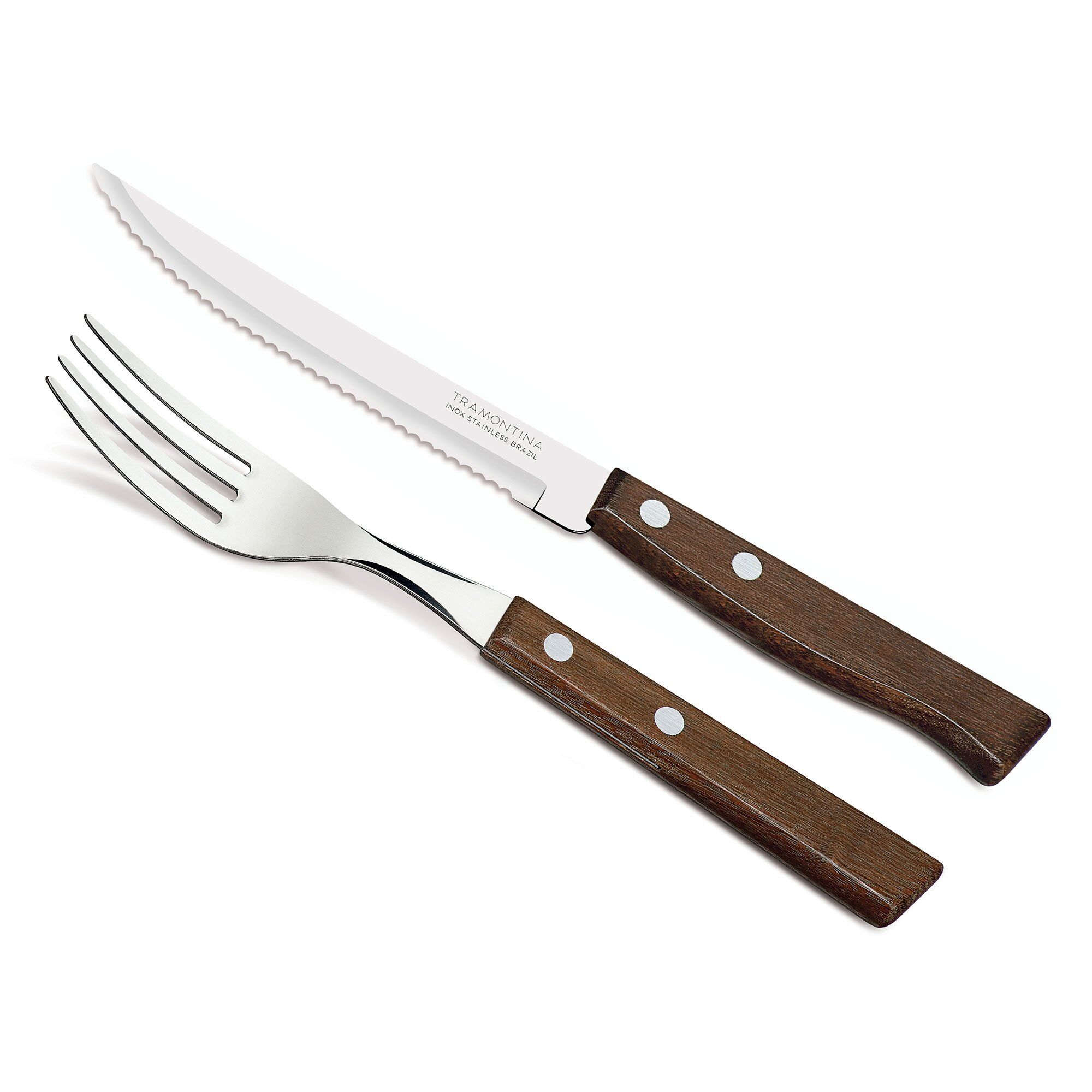 Tramontina Steakbestik 12 Dele  Mørkt Træ