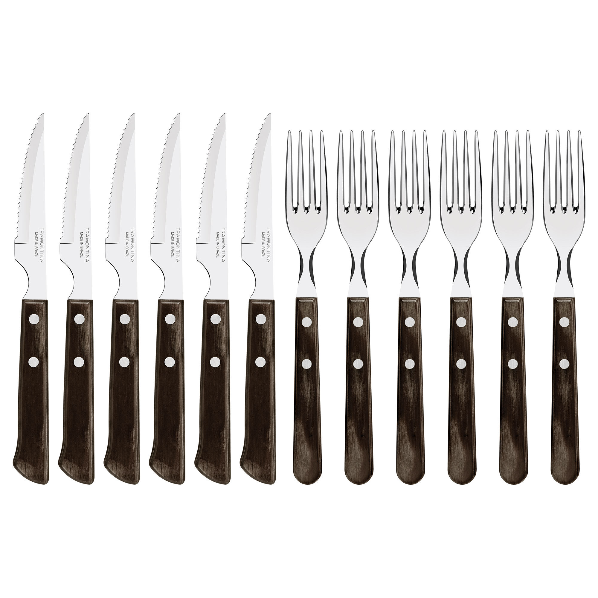 Tramontina Steakbestik 12 Dele Polywood