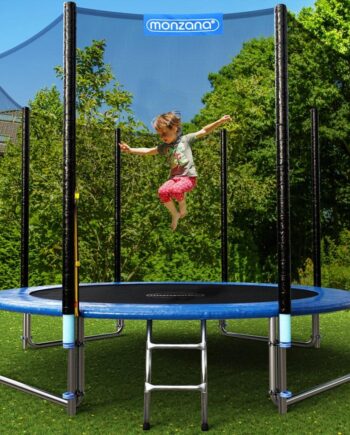 Trampolin     305 Cm   Komplet Sæt Inkl  Sikkerhedsnet  Stige  Kantovertræk