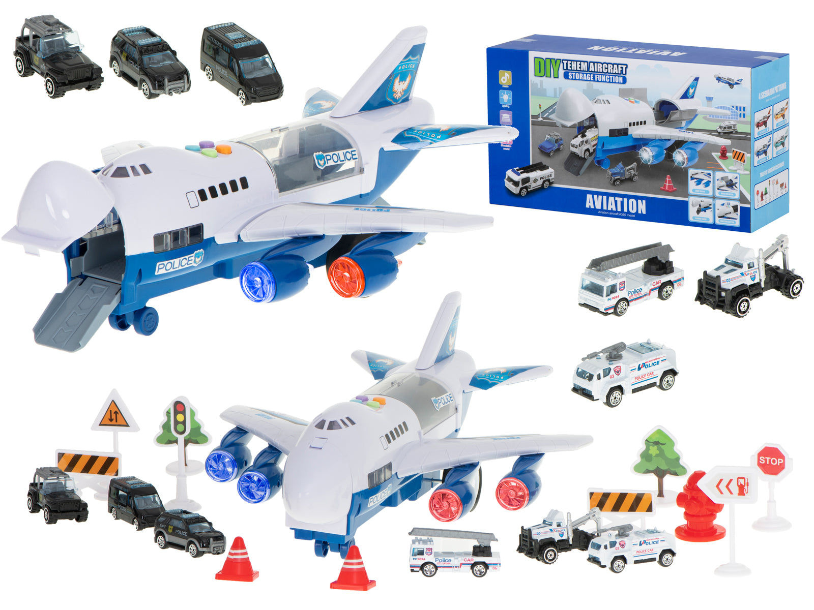 Transportfly Biler Politi Side Front