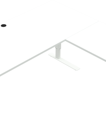 Tre-bens Hæve- Sænkebord Zennord Versastand Firkantet Hvid Mfc E0 H57-122 Cm 180x180 Cm