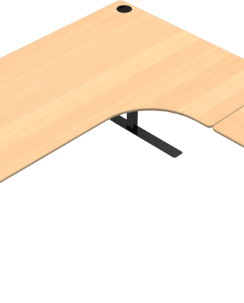 Tre-bens  -form Hæve-sænkebord Zennord Versastand 501-37 Natur Sort 57 122 Cm