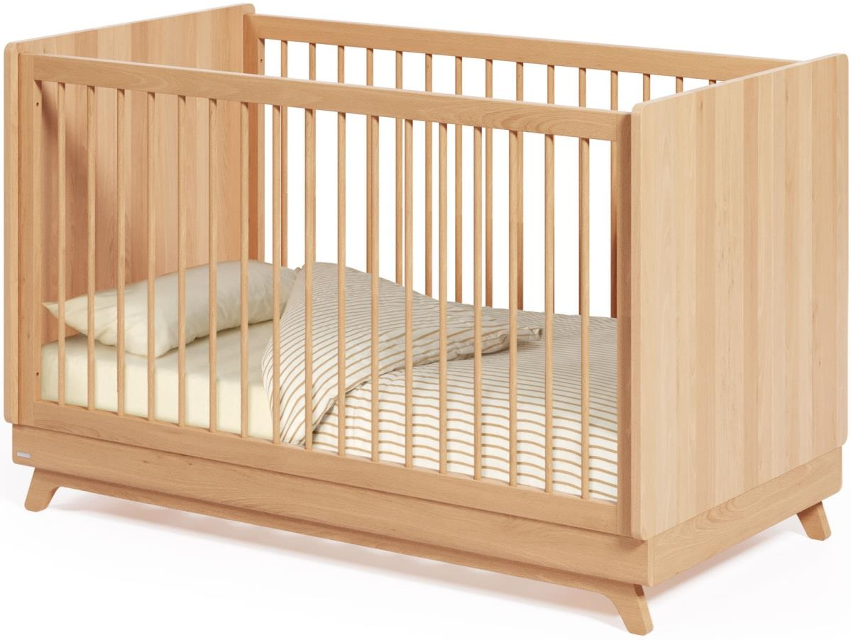 Tremmeseng Kave Home Maralis Barneseng Massiv Ask Natur Med Lamelbund Justerbar Nordisk Design