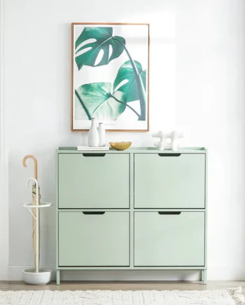 Trendy Grønt Skoskab Organiser Din Entré Med Stil