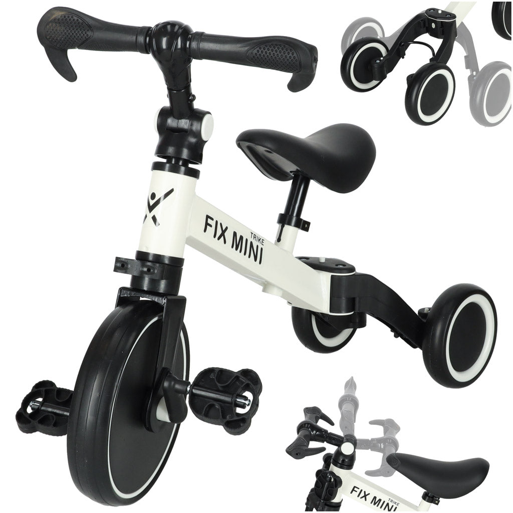 Trike Fix Mini Cross-country Trehjulet Cykel - - Med Pedaler Hvid