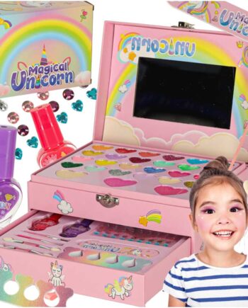 Trunk Makeup Og Neglesæt Makeup Kosmetik Skygger Lak Skuffer Enhjørning