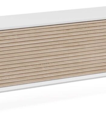 Tv-bord Tv-møbel Kave Home Marielle 167x40x53 Cm Hvid Askefiner Moderne Nordisk Design