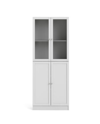 Tvilum Basic Reol Hvid Glas       Låger Og   Hylder   :203 2cm X79cm   28 3cm