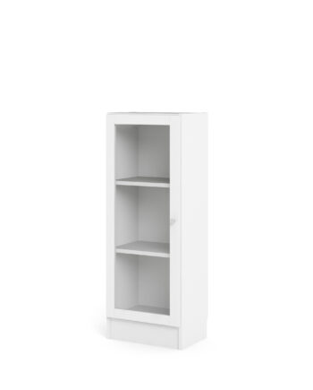 Tvilum Basic Reol Klar Glas Hvid       Låge Og   Hylder   :107 2cm X40 6cm   28 3cm