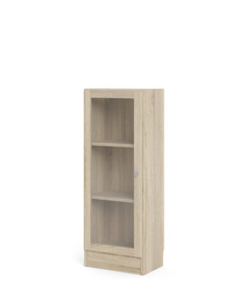 Tvilum Basic Reol Klar Natur Glas Egetræsstruktur       Låge Og   Hylder  :107 2cm X40 6cm   28 3cm
