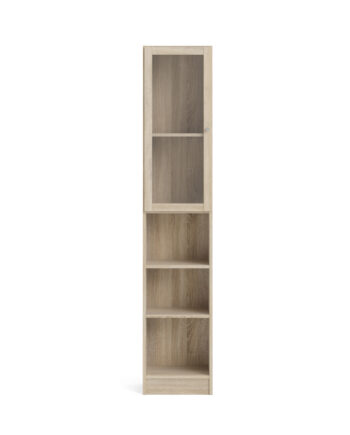 Tvilum Basic Reol Klar Natur Glas Egetræstruktur       Låge  :203 2cm X40 6cm   28 3cm