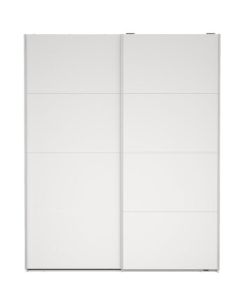 Tvilum Bergamo Garderobeskab       Skydelåger    Bøjlestænger    Hylder 180x220cm Hvid Træ