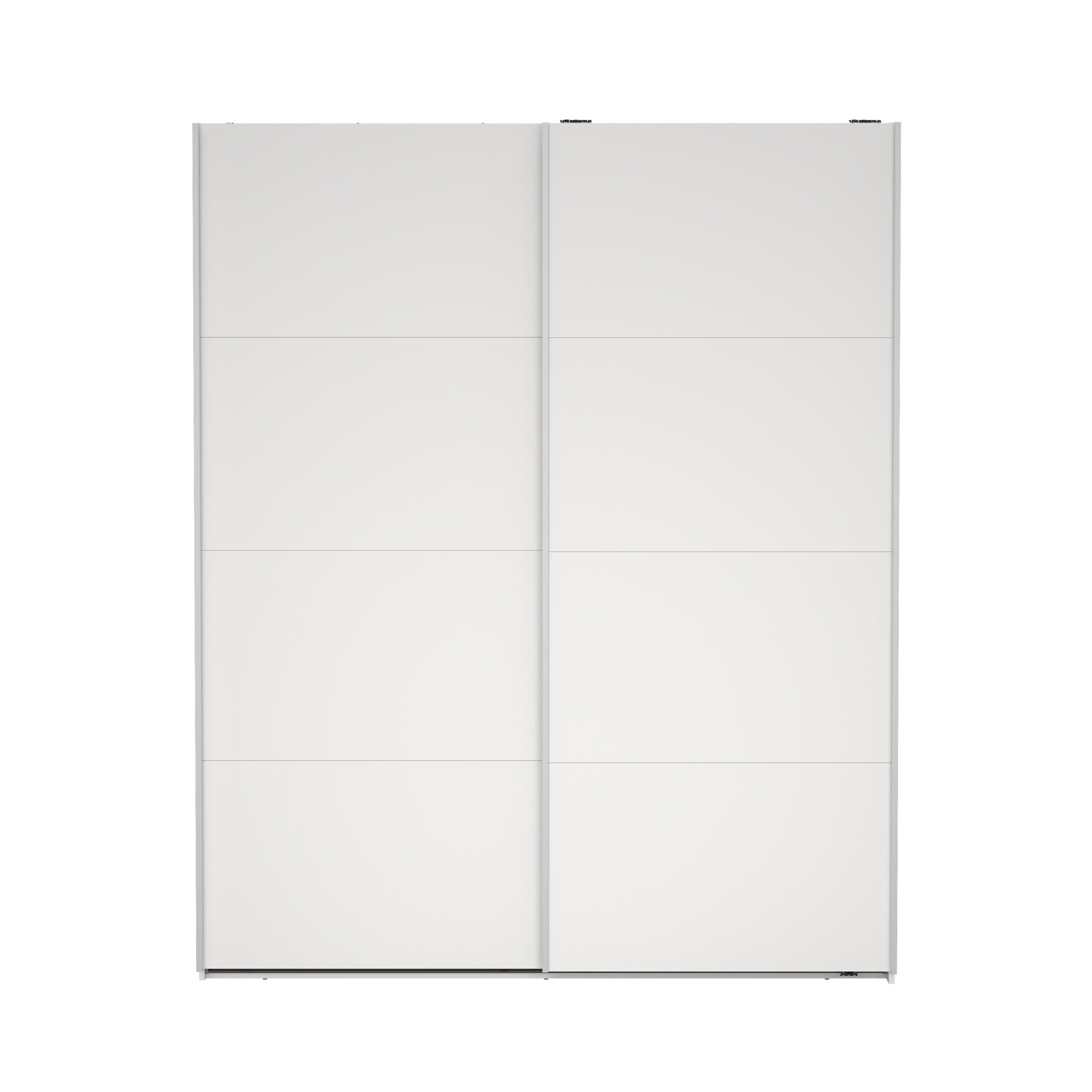 Tvilum Bergamo Garderobeskab Skydelåger Bøjlestænger Hylder 180x220cm Hvid Træ