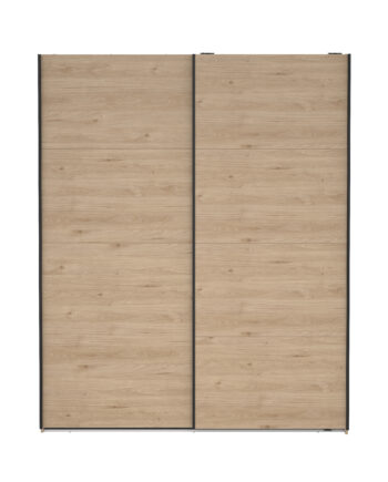 Tvilum Bergamo Garderobeskab       Skydelåger    Bøjlestænger    Hylder 180x220cm Jackson Hickory Træ
